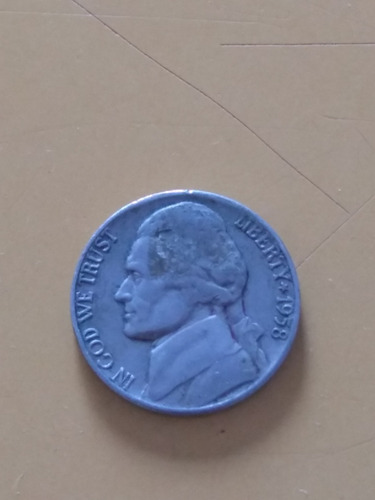 Moneda De 5 Centavos De Dólar Año 1958