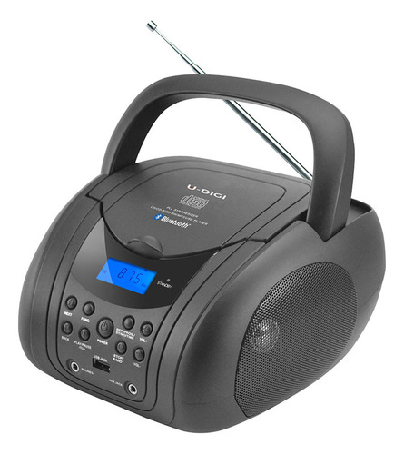 Radio Udigi Am Fm Cd Bluetooth Usb Cd-110bt Color Negro