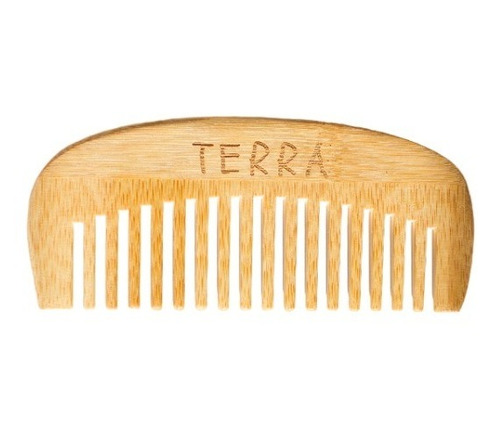 Peine De Madera De Bambú - Terra Cosmetica Natural