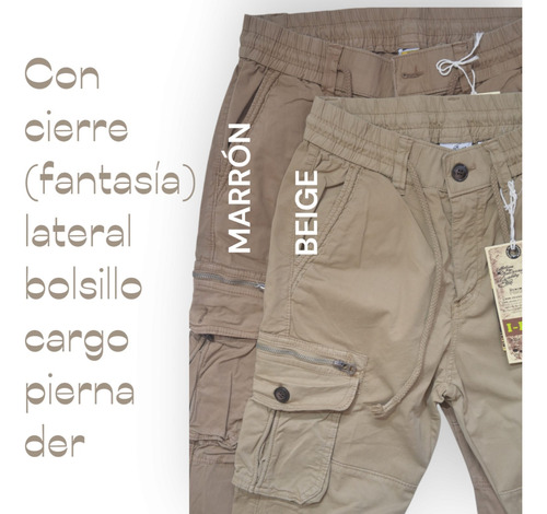 Pantalon Cargo Jogger De Gabardina Irun (t.36 Al 50 Arg)