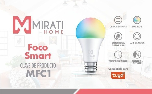Foco Inteligente Luz Rgb 10w Mirati Home Wifi Alexa Y Google