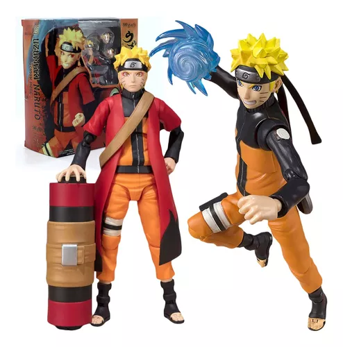 Boneco Naruto Uzumaki 25cm Action Figure Anime Troca Rosto