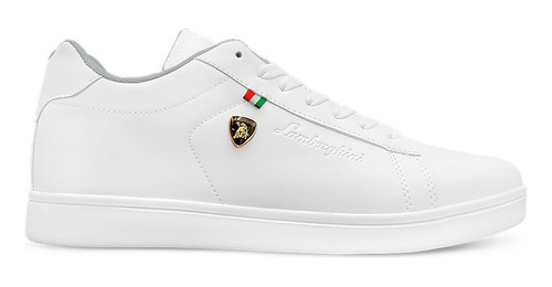 Tenis Sneakers Original Lamborghini Casuales Blanco P/hombre