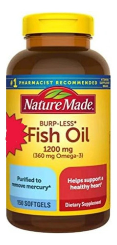 Nature Made Fish Oil 1200mg (360mg Omega-3) 150 Cápsulas 