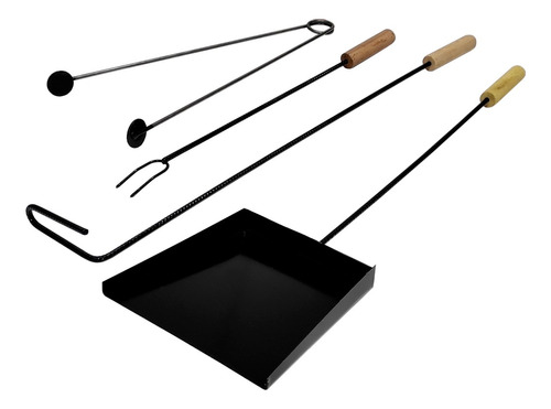 Set Parrillero Kit Asador Set Asado Juego Asado Kit X4