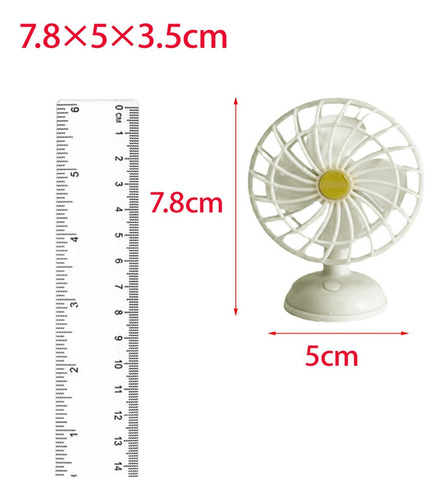 Ventilador Eléctrico En Miniatura For Casa De Muñecas,