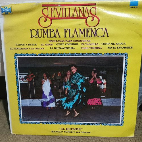 Disco Lp Manolo Nuñez Y Sus Gitanos-rumba Flamenca