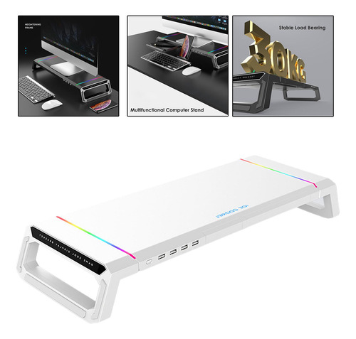 Ordenador Portátil De Pantalla Soporte Elevador Rgb 4 Usb