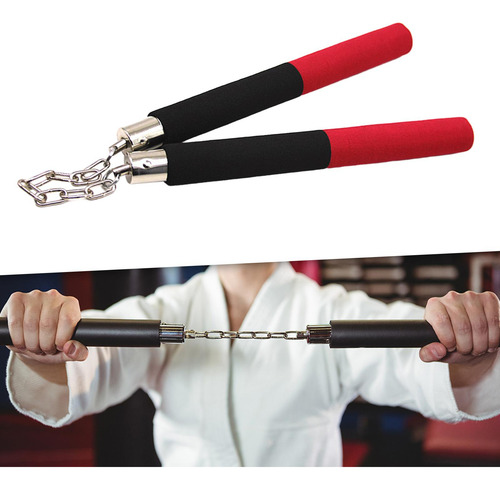 Treinamento De Brinquedo Nunchucks Acolchoado De Vermelho