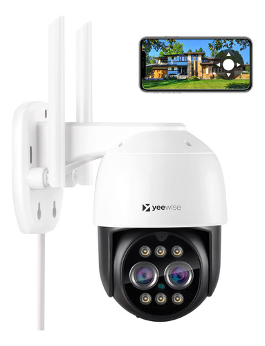 Yeewise Cámara Ptz De Doble Lente De 4mp Con Zoom Híbrido De