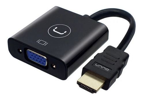 Adaptador Unno Teckno Hdmi Macho A Vga Hembra (ad4202bk)