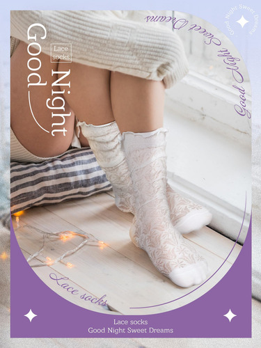 6 Pares De Calcetines De Encaje Para Mujer, De Malla
