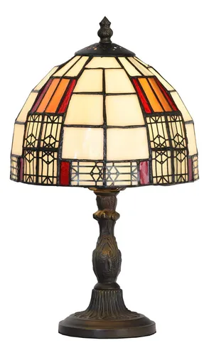 Bieye L10736 Lámpara De Mesa Con Vitrales Estilo Tiffany Con