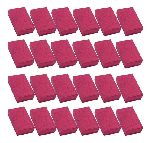 Cajas De Cartón De Papel De Joyería Rosa Roja
