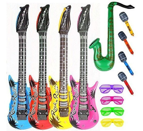 Party Rock Star Juguete Inflable Set 13unidades), Diferente