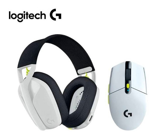 Audifono C/microf Logitech G435+mouse G305 Black/white/green