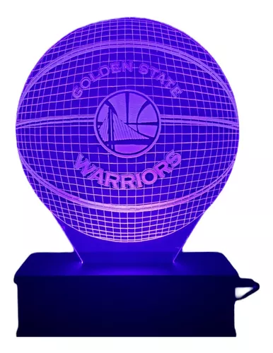 Luminária Led 16 Cores, Golden State Warriors, Basquete, Jogo