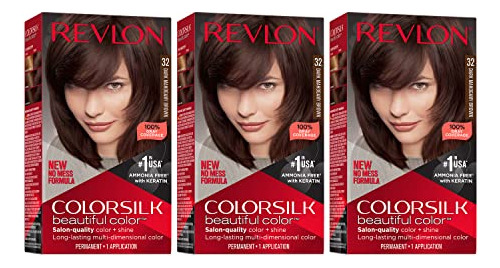 Color De Pelo Revlon Colorsilk Beautiful 032 Dark Caoba Brow