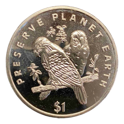 Liberia - 1 Dollar - Año 1996 - Km #225 - Pájaro Del Amor