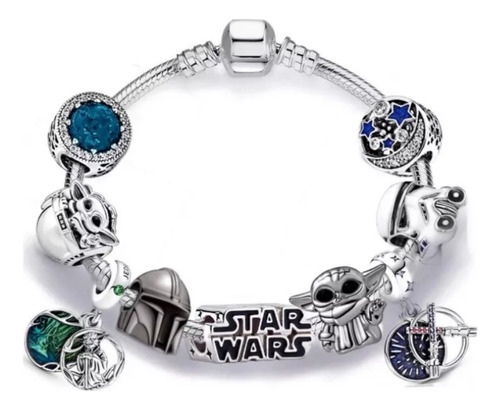 Pulsera Con Charm Dijes Star War Baby Yoda Mandalorian