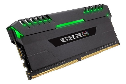 Memoria RAM Vengeance RGB gamer color negro  32GB 4 Corsair CMR32GX4M4C3000C15