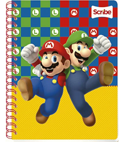 Scribe, Super Mario, Cuaderno Espiral Doble Profesional De