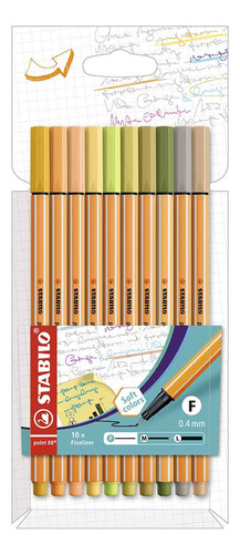 Marcadores Stabilo Point 88 Soft Colors X10 Serviciopapelero