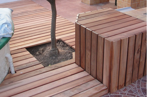 Deck De Madera De Eucaliptus Grandis 1x3 Primera Calidad M2