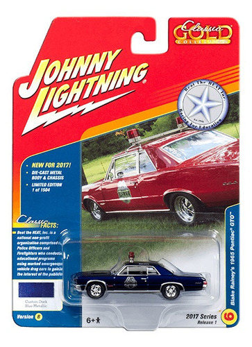 Blake Raineys 1965 Pontiac Gto Policia 1/64 Johnny Lightning