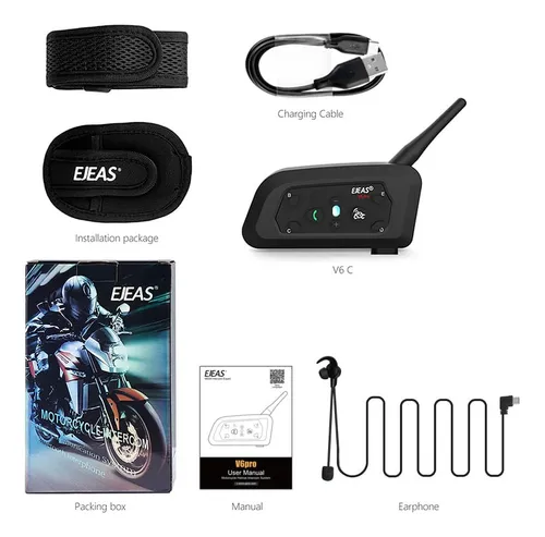 Intercomunicador Ejeas V6 Pro Bluetooth Arbitro Referi