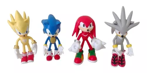 Cartela kit com brinquedos bonecos do Sonic Filme