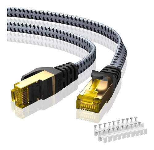 Ariskeen Cable Ethernet Cat 8 De 20 Pies, Cable De Conexi...