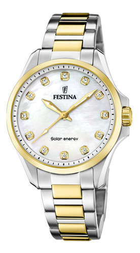 Reloj F20655/1 Crema Festina Mujer  Solar Energy