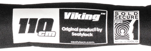 Cadena Seatylock Viking Gold 110cm Para Bicicletas Y Motos Negro