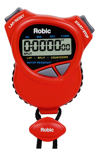 Robic Cronómetro Dual De W Con Temporizador De Cuenta Reg. Color Red