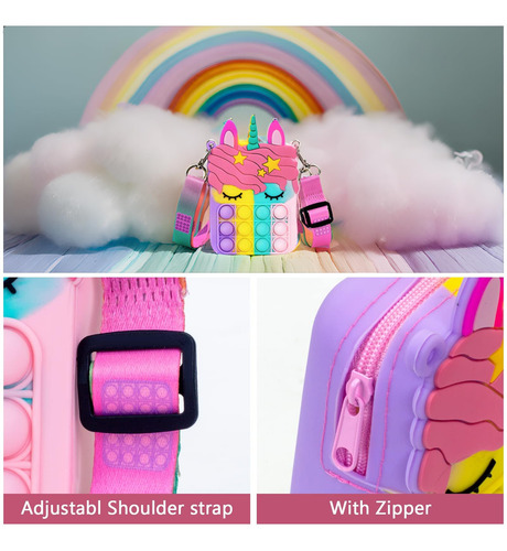 Monedero Pop Bag Civan Con Forma De Unicornio Con Juguete Pa