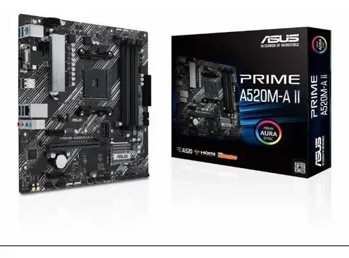 Placa Mãe Asus Prime A520m-a Ii, Ddr4, Am4, Micro Atx Preto