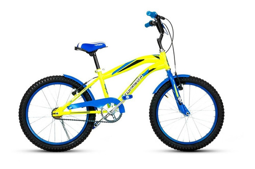 Bicicleta infantil TopMega Superhéroes Crossboy R20 frenos v-brakes color amarillo con pie de apoyo  