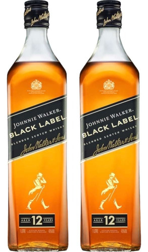 Pack 2 Whisky Johnnie Walker Black Label 1l