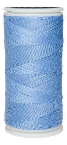 Caja 12 Pzas Hilo Coats Poliéster Liso 3 Cabos Fibra Corta Color T6980-1342 Azul Delfin