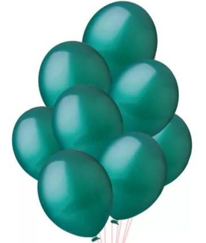 Balão Bexiga Liso Festa Decoração 9 Polegadas C/ 50 Und Cor Verde