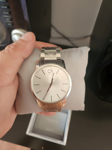 Reloj Calvin Klein City Mod. K2g21126 Para Hombre Original Color de la correa Plateado Color del bisel Plateado