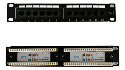 Patch Panel Cat6 12 Puertos Funnza