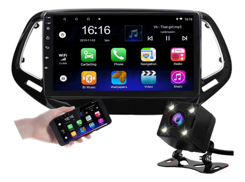 Zk Estéreo Para Jeep Compass 17-2020 Android Carplay Wifi