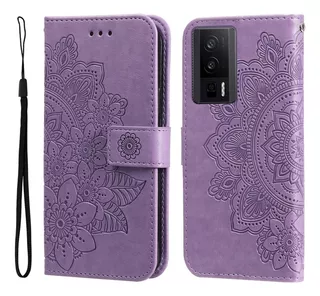 Funda Flowers Pu Para Xiaomi Redmi K60/k60 Pro