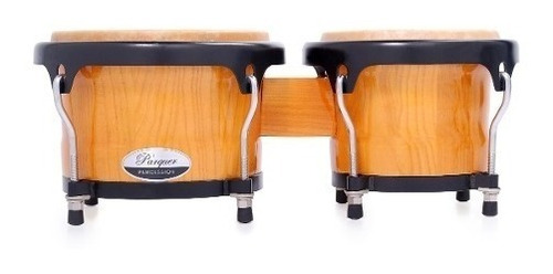 Bongos Parquer Custom Madera Natural Aro Negro 7 Y 8.5 Cuota