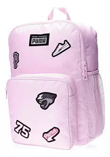 Mochila Puma Patch Backpack Cor Rosa Desenho do tecido Liso Tamanho Único