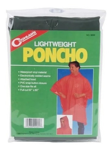 Poncho / Capa Para La Lluvia. Protección De Agua 