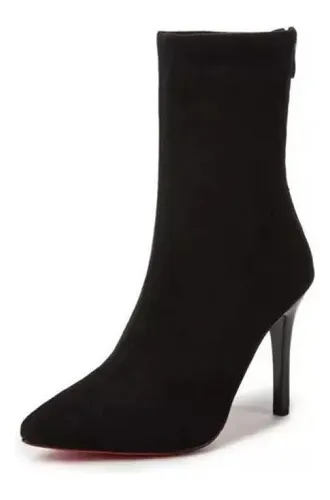 comprar Botas De Gamuza Con Calcetín, Botas Elásticas De Tacón Alto