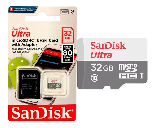 Micro Sd 32gb Clase 10 Hc Sandisk Original Garantía Oficial